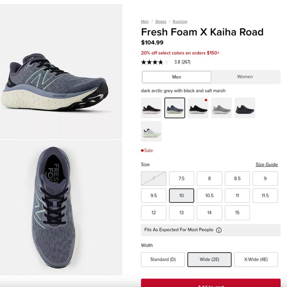 [New Balance] Men 10 Wide 2E Fresh Foam Kaiha Road Sneakers - Picture 2 of 13